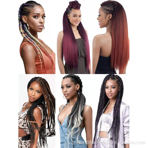 Ready to Ship Pre - Stretched Braiding Hair Perm Yaki Jumbo Braids Synthetic Hair Extensions Easy braid Hair
